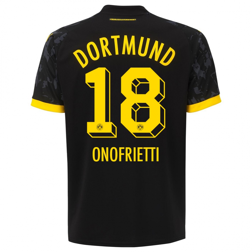 Donna Maglia Vincenzo Onofrietti #18 Nero Kit Gara Away 2023/24 Maglietta