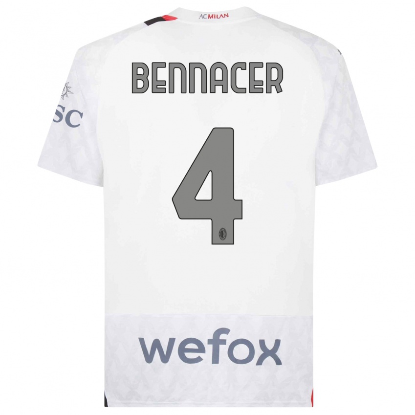 Maglia Calcio Bennacer 4 Milan Replica autorizzata 2023-2024 Taglie da  Bambino e Adulto (4 Anni) : : Moda