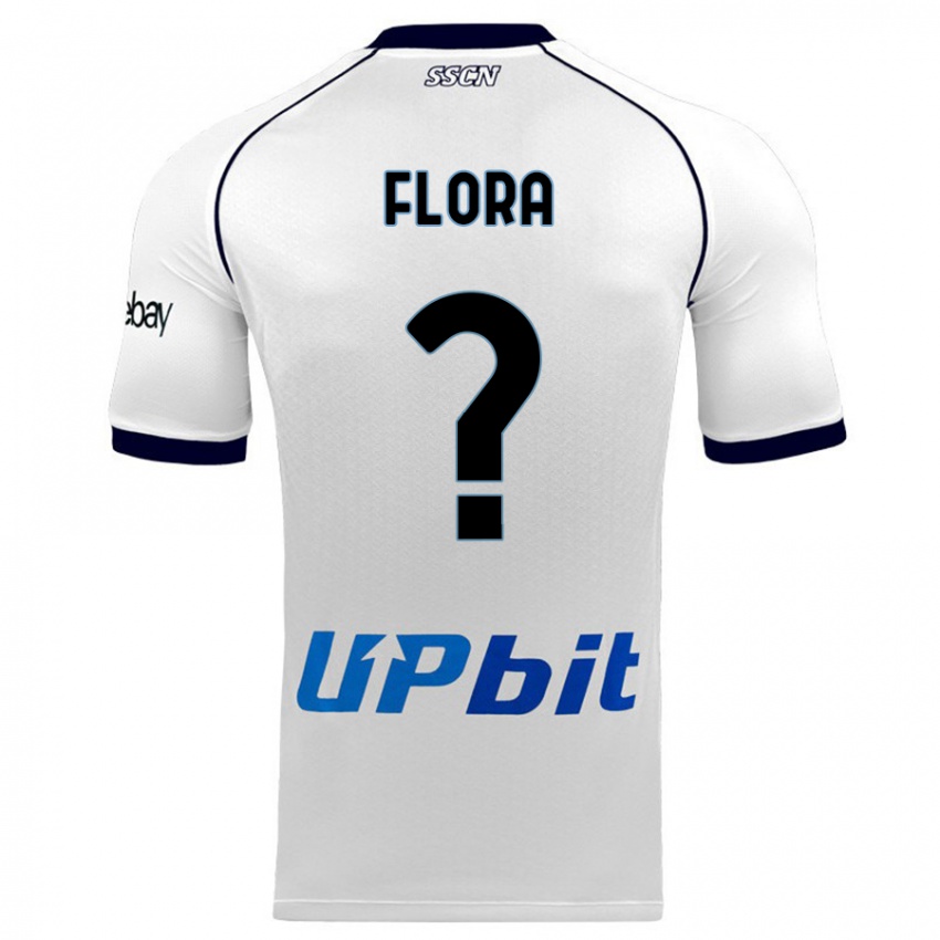 Donna Maglia Massimiliano Flora #0 Bianco Kit Gara Away 2023/24 Maglietta