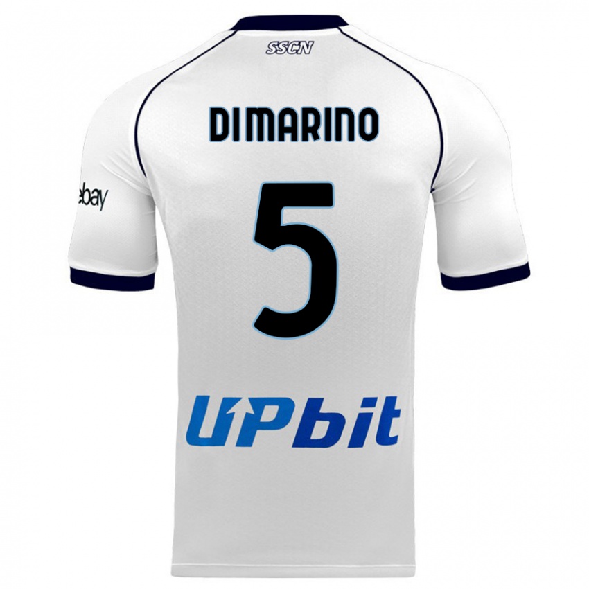 Donna Maglia Paola Di Marino #5 Bianco Kit Gara Away 2023/24 Maglietta