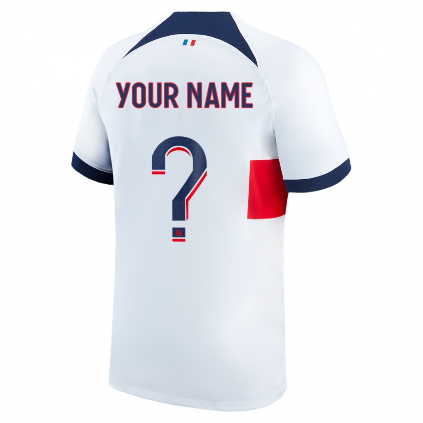 Donna Maglia Il Tuo Nome #0 Bianco Kit Gara Away 2023/24 Maglietta