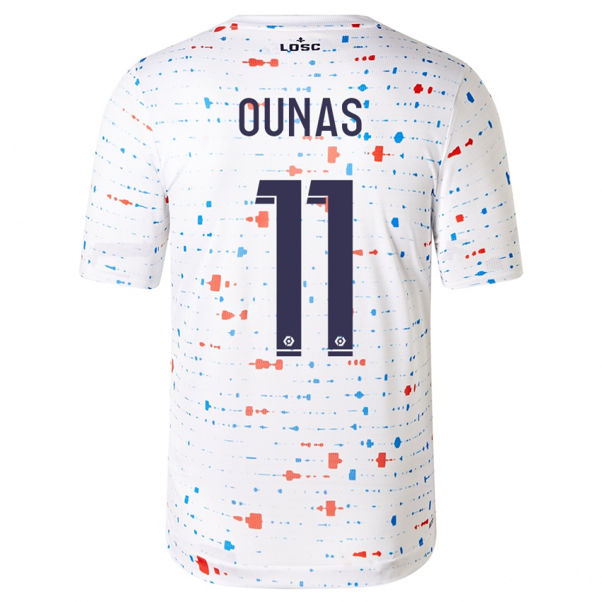 Donna Maglia Adam Ounas #11 Bianco Kit Gara Away 2023/24 Maglietta