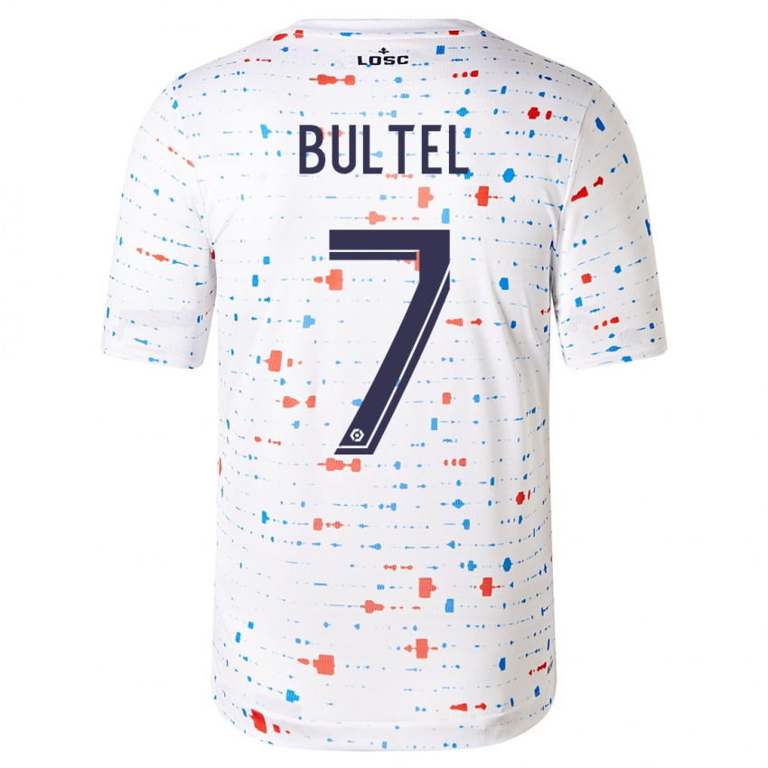 Donna Maglia Ludivine Bultel #7 Bianco Kit Gara Away 2023/24 Maglietta