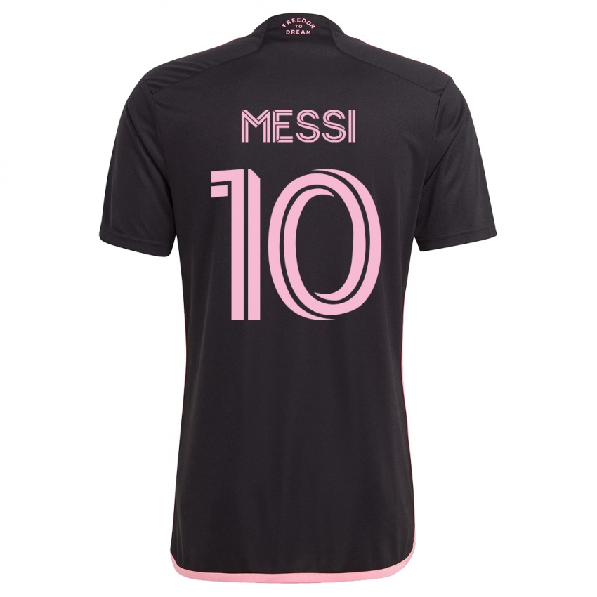 Donna Maglia Lionel Messi #10 Nero Kit Gara Away 2023/24 Maglietta