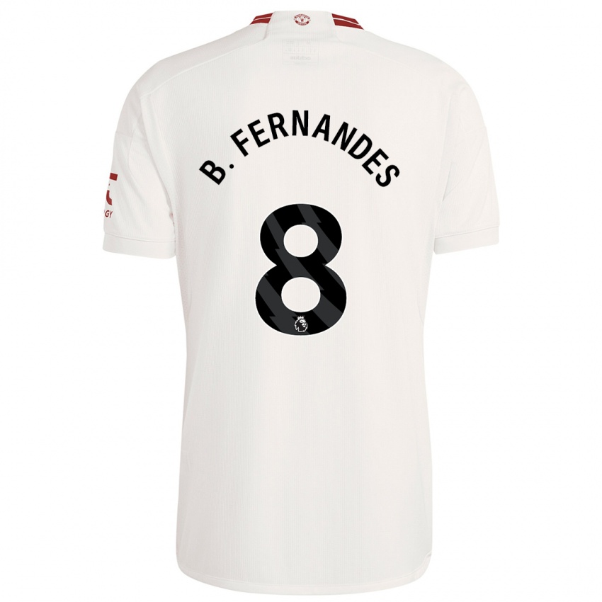 Donna Maglia Bruno Fernandes #8 Bianco Kit Gara Third 2023/24 Maglietta