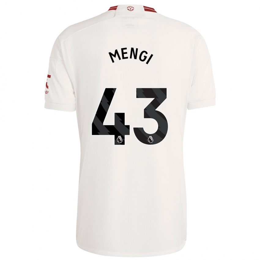 Donna Maglia Teden Mengi #43 Bianco Kit Gara Third 2023/24 Maglietta