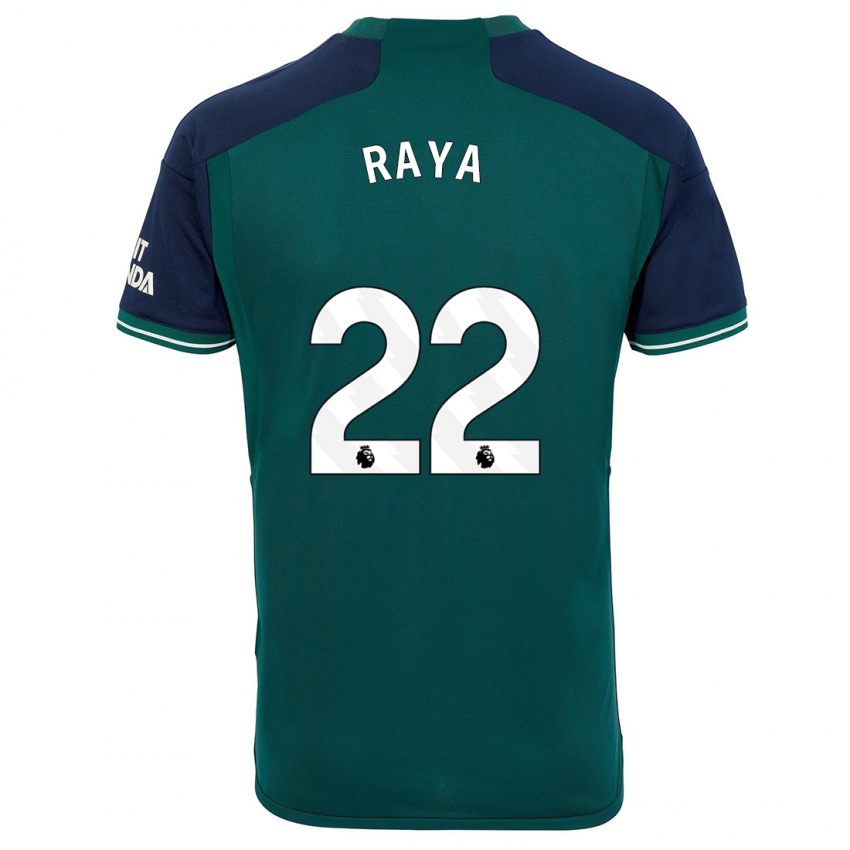 Donna Maglia David Raya #22 Verde Kit Gara Third 2023/24 Maglietta