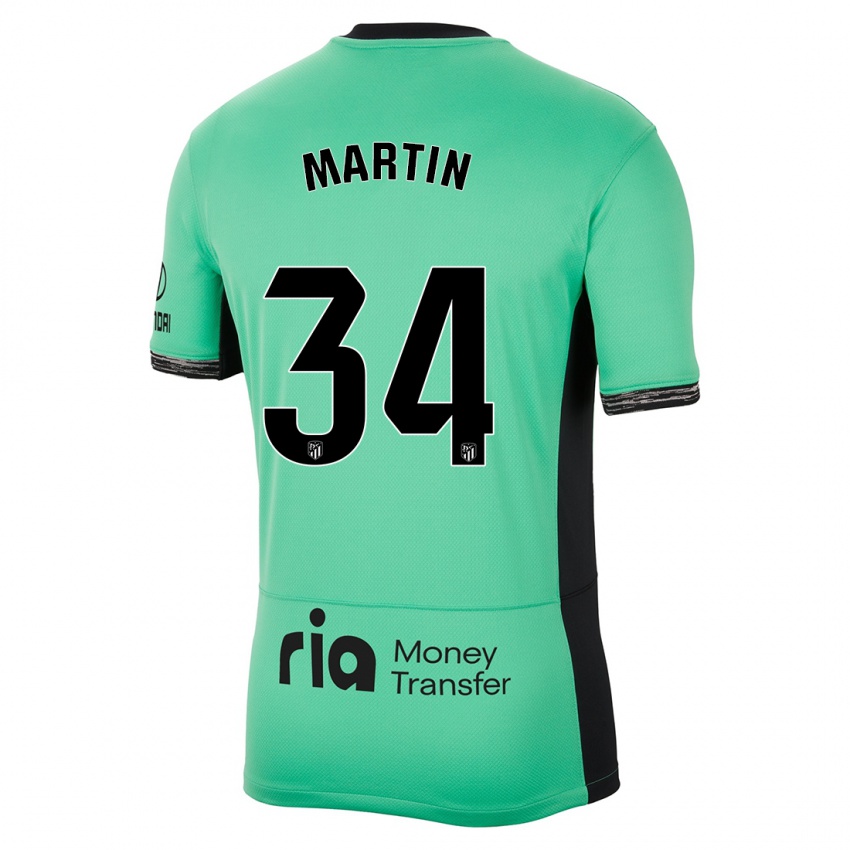 Donna Maglia Carlos Martin #34 Verde Primavera Kit Gara Third 2023/24 Maglietta