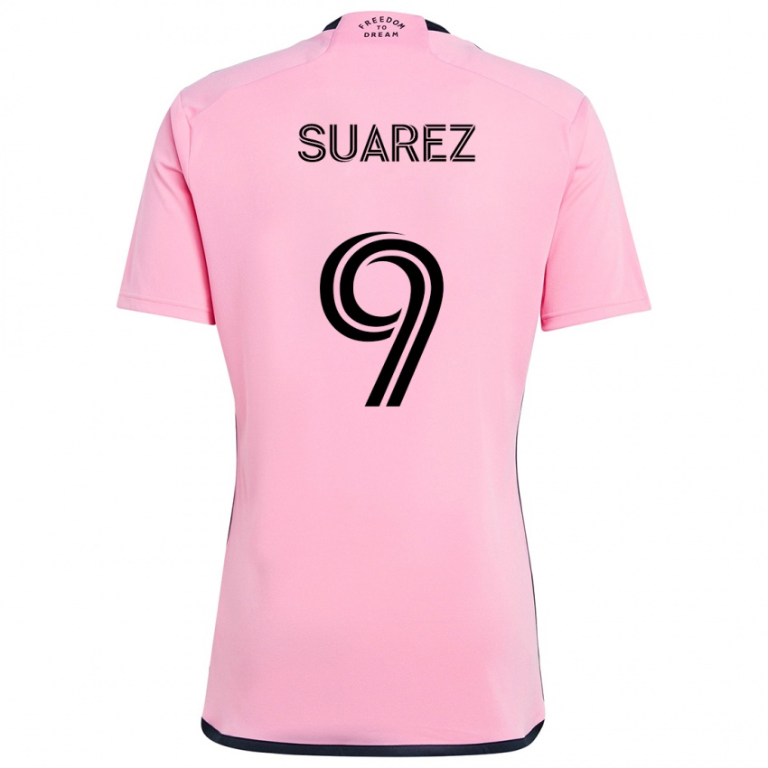 Bambino Maglia Luis Suárez #9 Rosa Kit Gara Home 2024/25 Maglietta