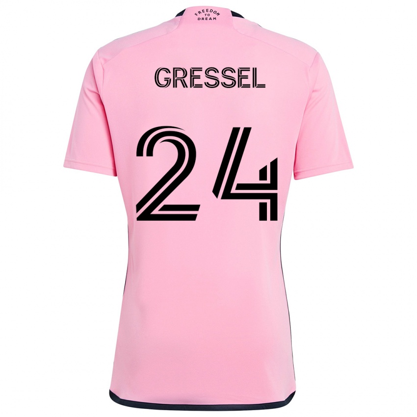 Bambino Maglia Julian Gressel #24 Rosa Kit Gara Home 2024/25 Maglietta