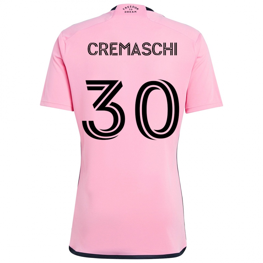 Bambino Maglia Benja Cremaschi #30 Rosa Kit Gara Home 2024/25 Maglietta