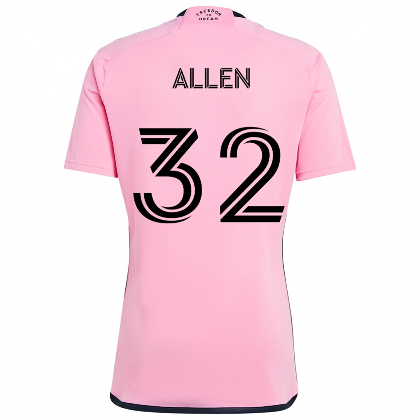 Bambino Maglia Noah Allen #32 Rosa Kit Gara Home 2024/25 Maglietta