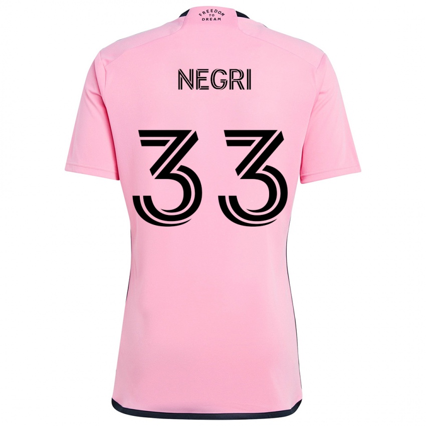 Bambino Maglia Franco Negri #33 Rosa Kit Gara Home 2024/25 Maglietta