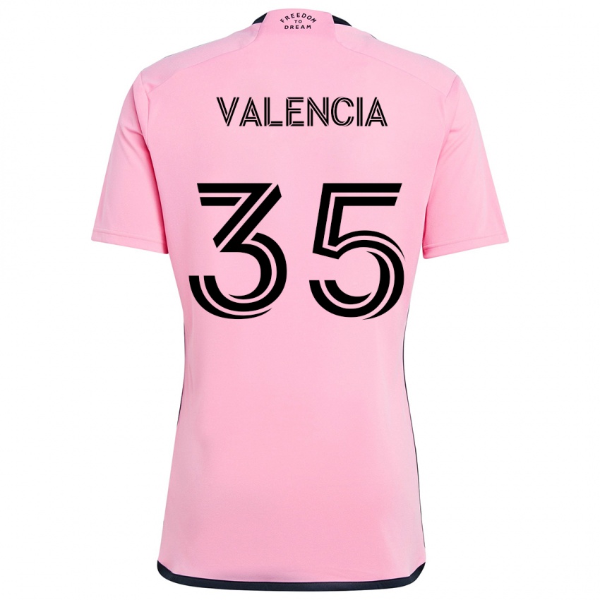 Bambino Maglia Felipe Valencia #35 Rosa Kit Gara Home 2024/25 Maglietta