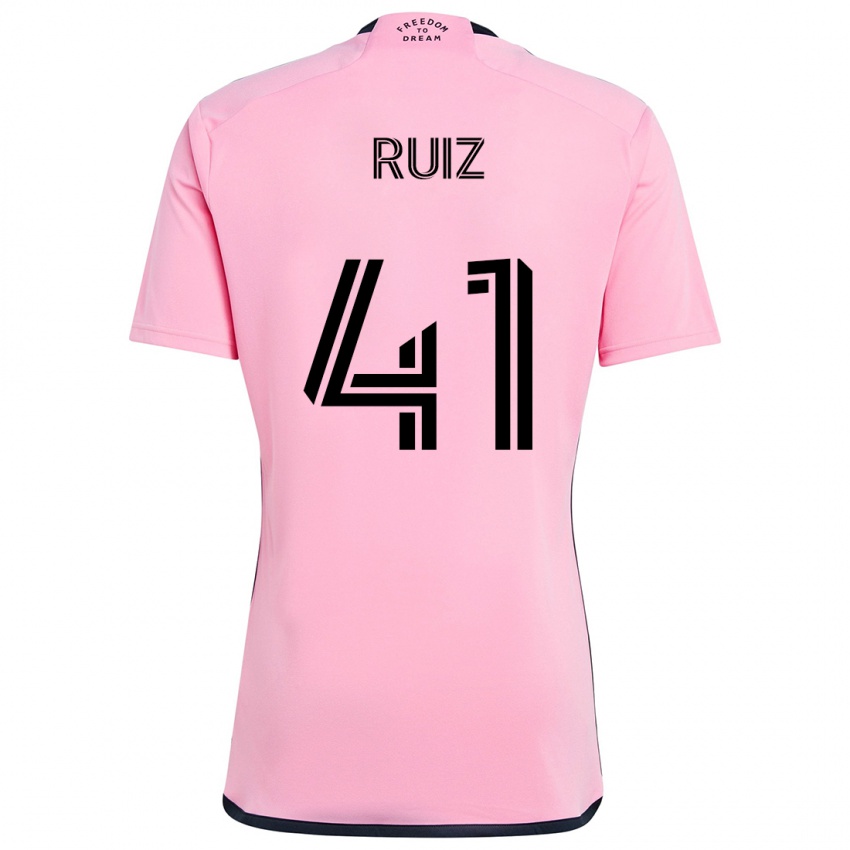 Bambino Maglia David Ruíz #41 Rosa Kit Gara Home 2024/25 Maglietta