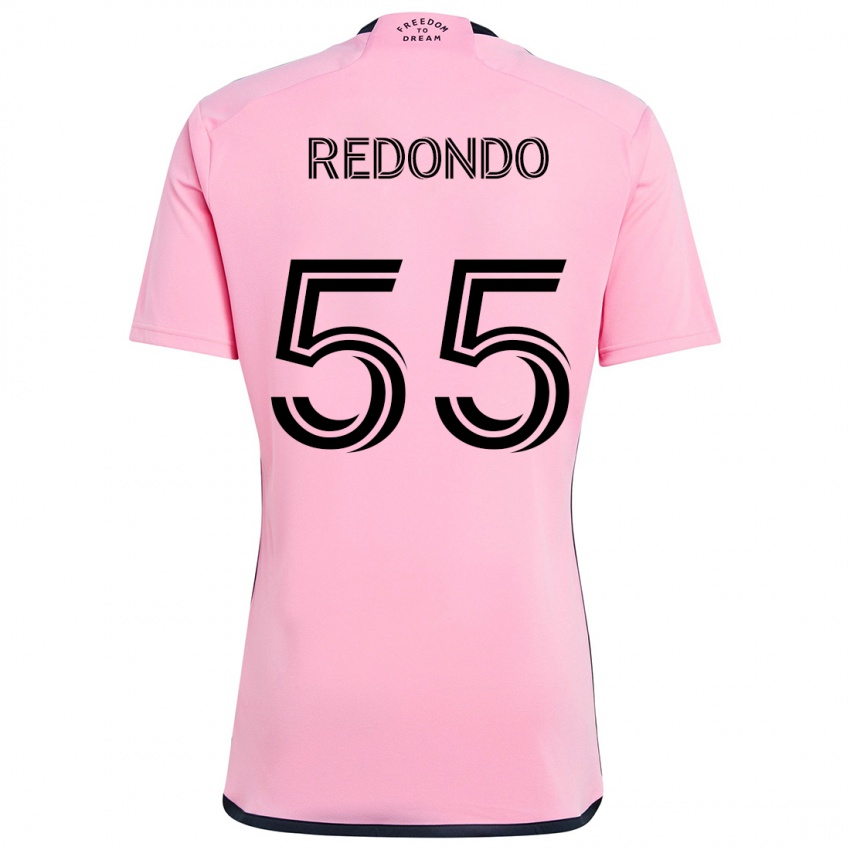 Bambino Maglia Federico Redondo #55 Rosa Kit Gara Home 2024/25 Maglietta