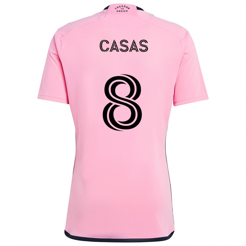 Bambino Maglia Pep Casas #8 Rosa Kit Gara Home 2024/25 Maglietta