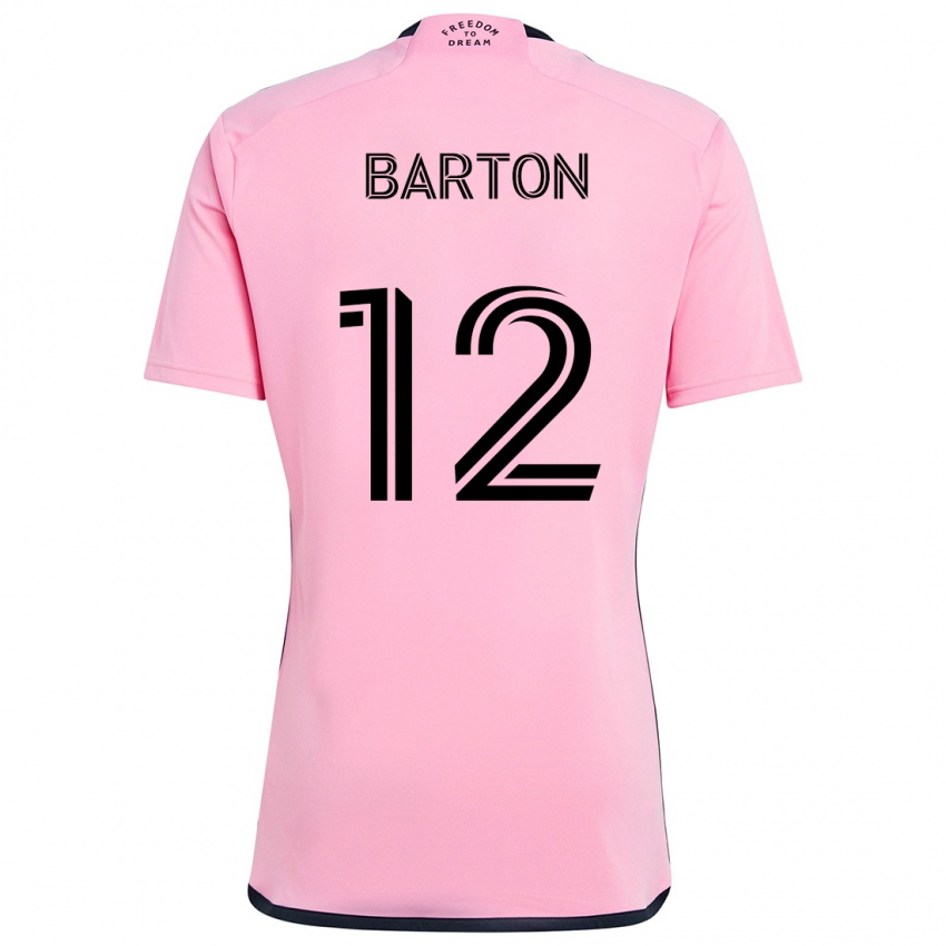 Bambino Maglia Tye Barton #12 Rosa Kit Gara Home 2024/25 Maglietta