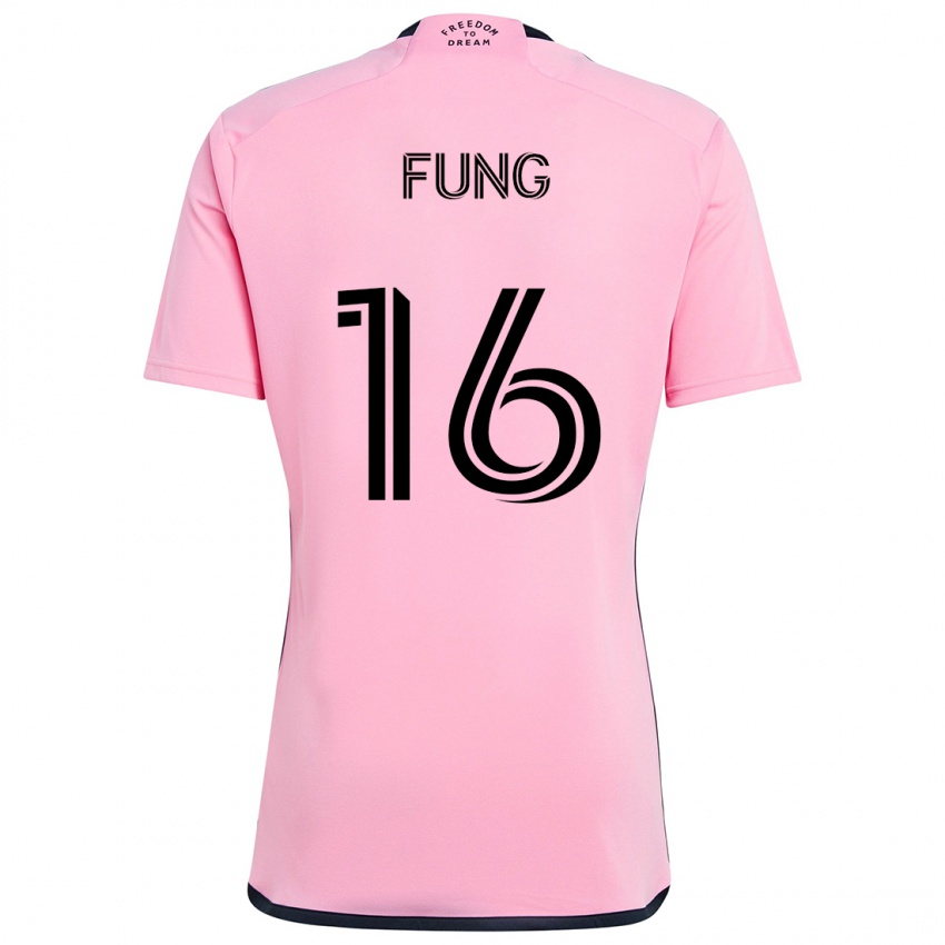 Bambino Maglia Victor Fung #16 Rosa Kit Gara Home 2024/25 Maglietta