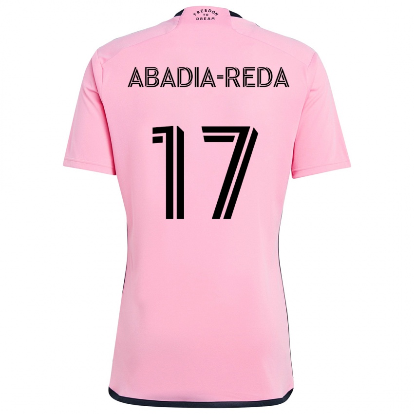 Bambino Maglia Ezequiel Abadia-Reda #17 Rosa Kit Gara Home 2024/25 Maglietta