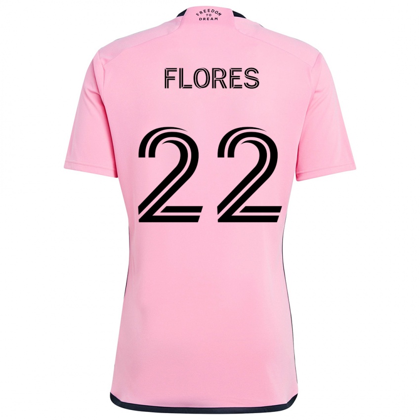 Bambino Maglia Alejandro Flores #22 Rosa Kit Gara Home 2024/25 Maglietta