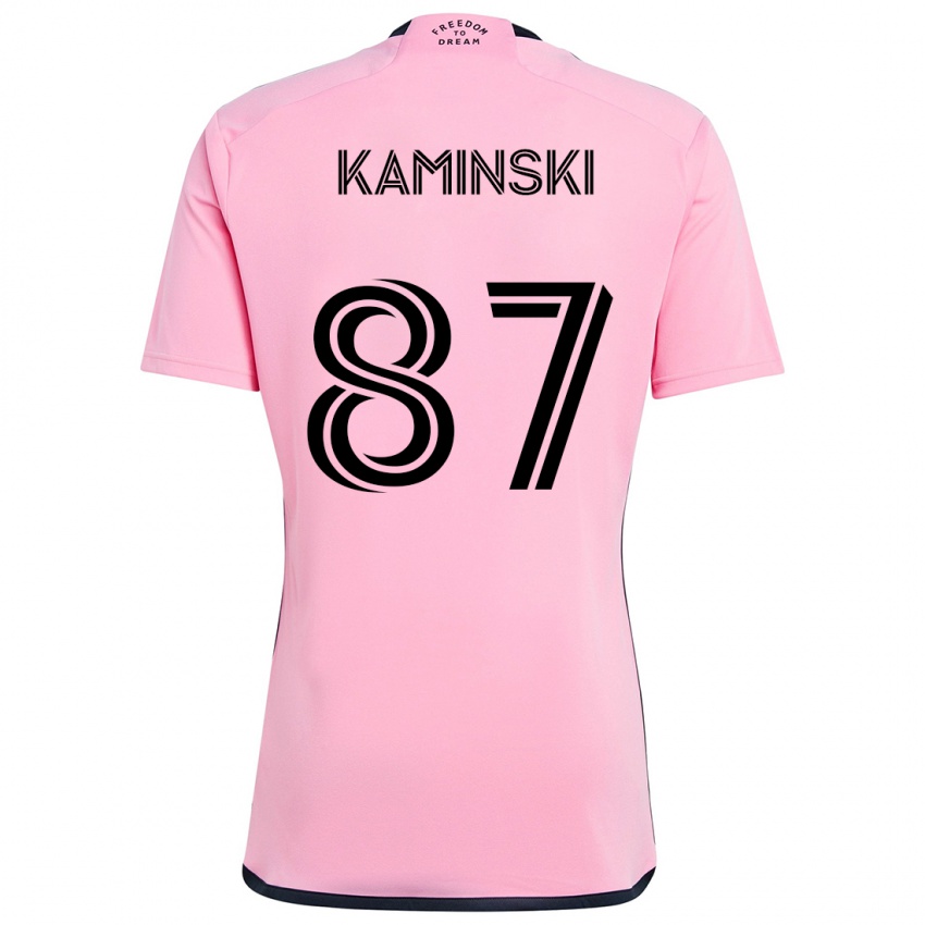 Bambino Maglia Brett Kaminski #87 Rosa Kit Gara Home 2024/25 Maglietta