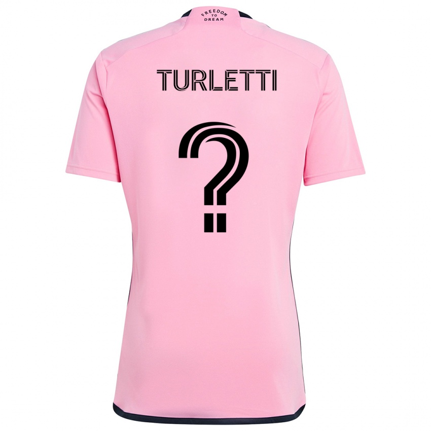 Bambino Maglia Mateo Turletti #0 Rosa Kit Gara Home 2024/25 Maglietta