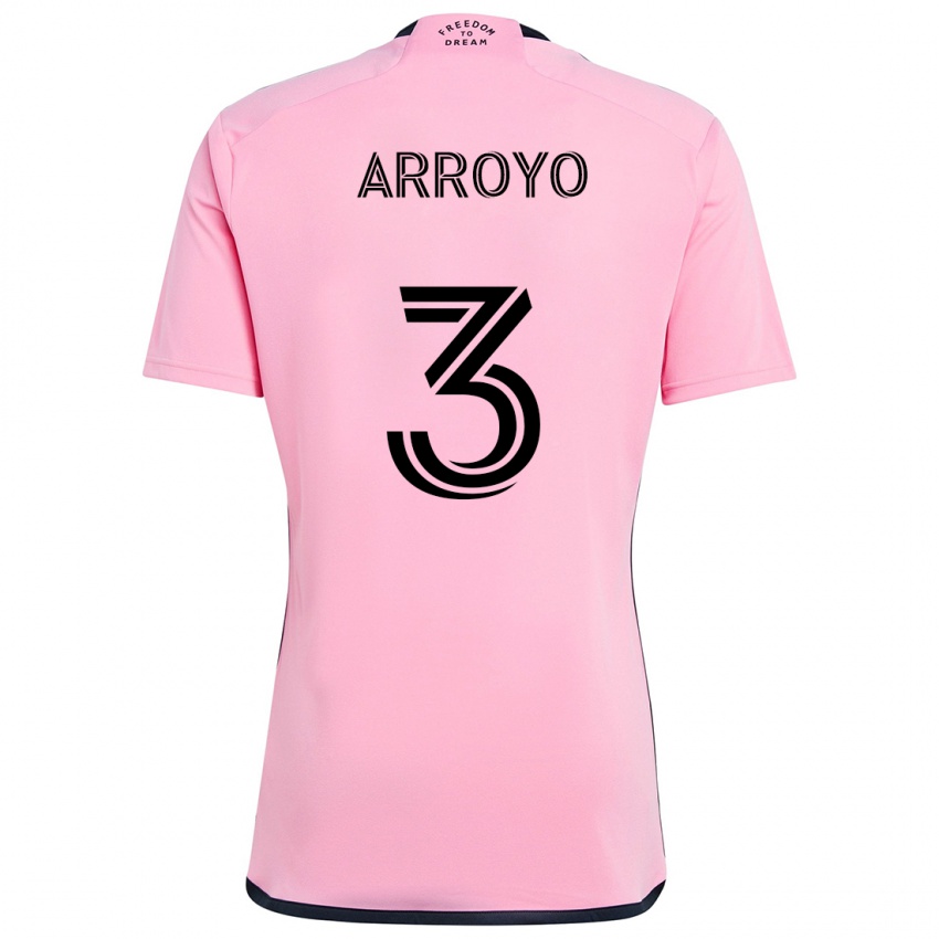 Bambino Maglia Dixon Arroyo #3 Rosa Kit Gara Home 2024/25 Maglietta