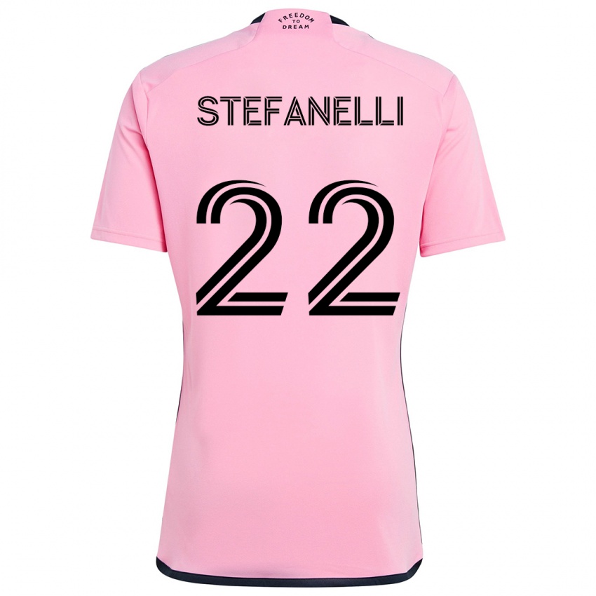 Bambino Maglia Nicolás Stefanelli #22 Rosa Kit Gara Home 2024/25 Maglietta