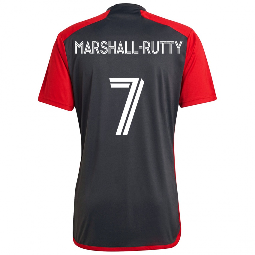 Bambino Maglia Jahkeele Marshall-Rutty #7 Grigio Rosso Kit Gara Home 2024/25 Maglietta