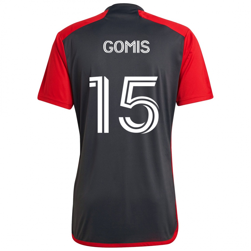 Bambino Maglia Nicksoen Gomis #15 Grigio Rosso Kit Gara Home 2024/25 Maglietta