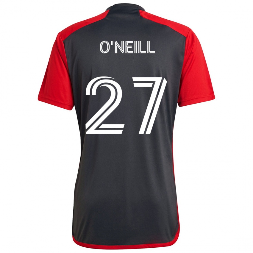 Bambino Maglia Shane O'neill #27 Grigio Rosso Kit Gara Home 2024/25 Maglietta