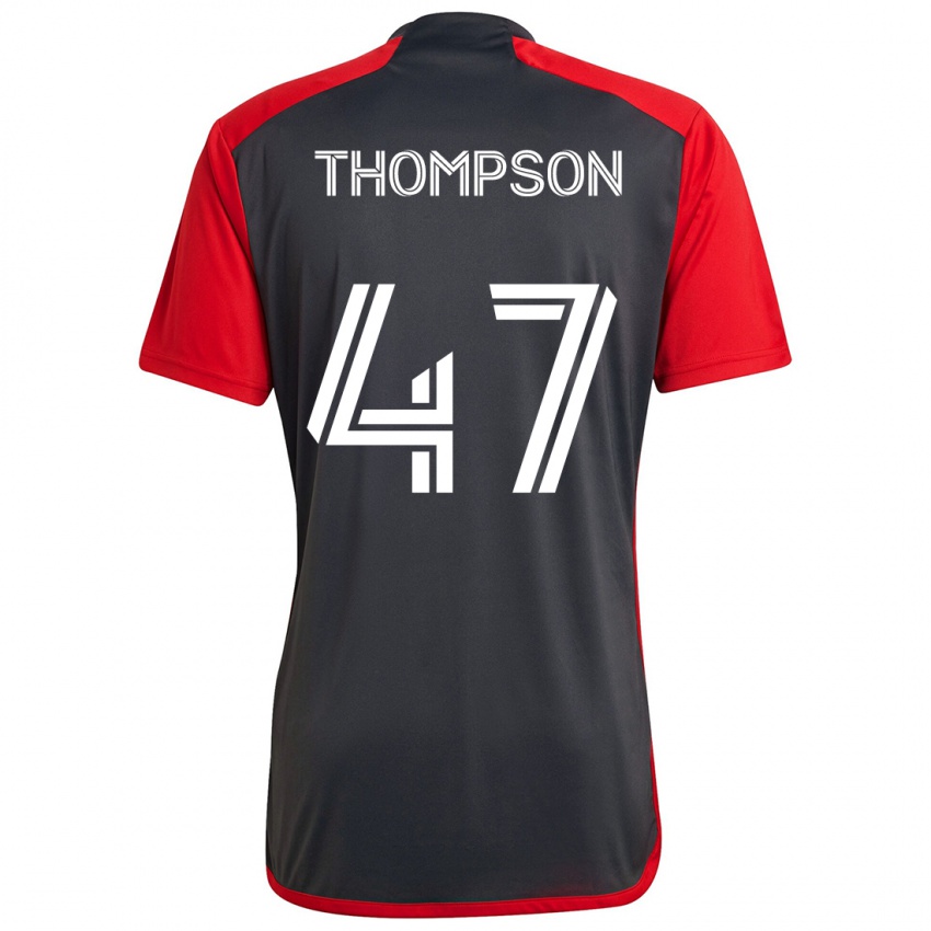 Bambino Maglia Kosi Thompson #47 Grigio Rosso Kit Gara Home 2024/25 Maglietta