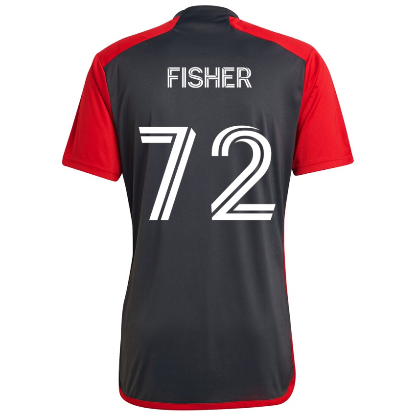 Bambino Maglia Mark Fisher #72 Grigio Rosso Kit Gara Home 2024/25 Maglietta