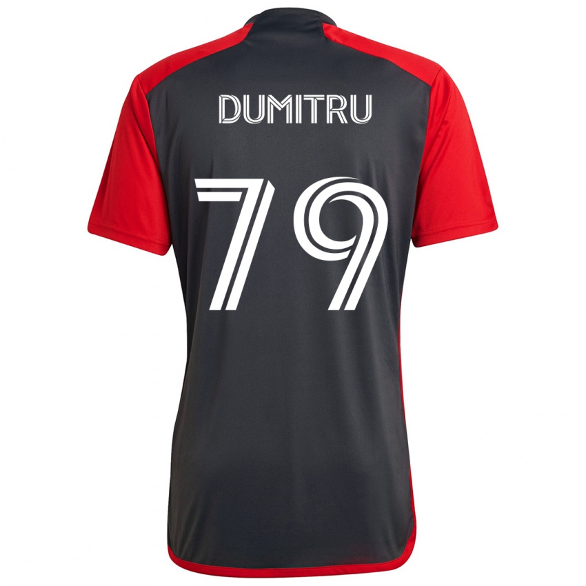 Bambino Maglia Andrei Dumitru #79 Grigio Rosso Kit Gara Home 2024/25 Maglietta