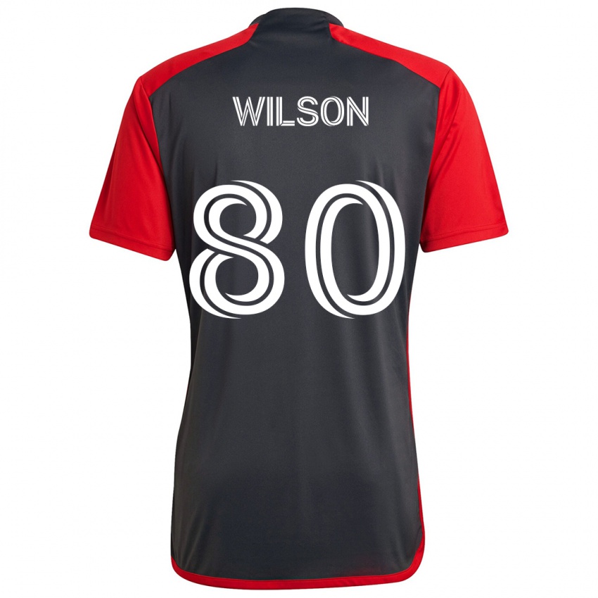 Bambino Maglia Shafique Wilson #80 Grigio Rosso Kit Gara Home 2024/25 Maglietta