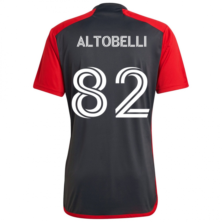 Bambino Maglia Julian Altobelli #82 Grigio Rosso Kit Gara Home 2024/25 Maglietta