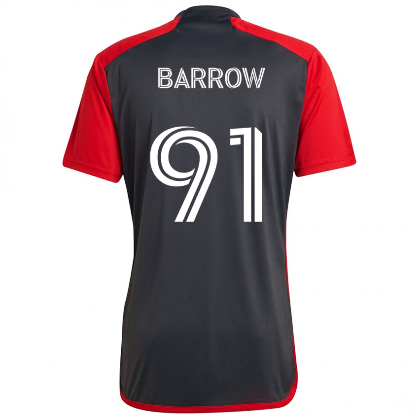 Bambino Maglia Dékwon Barrow #91 Grigio Rosso Kit Gara Home 2024/25 Maglietta