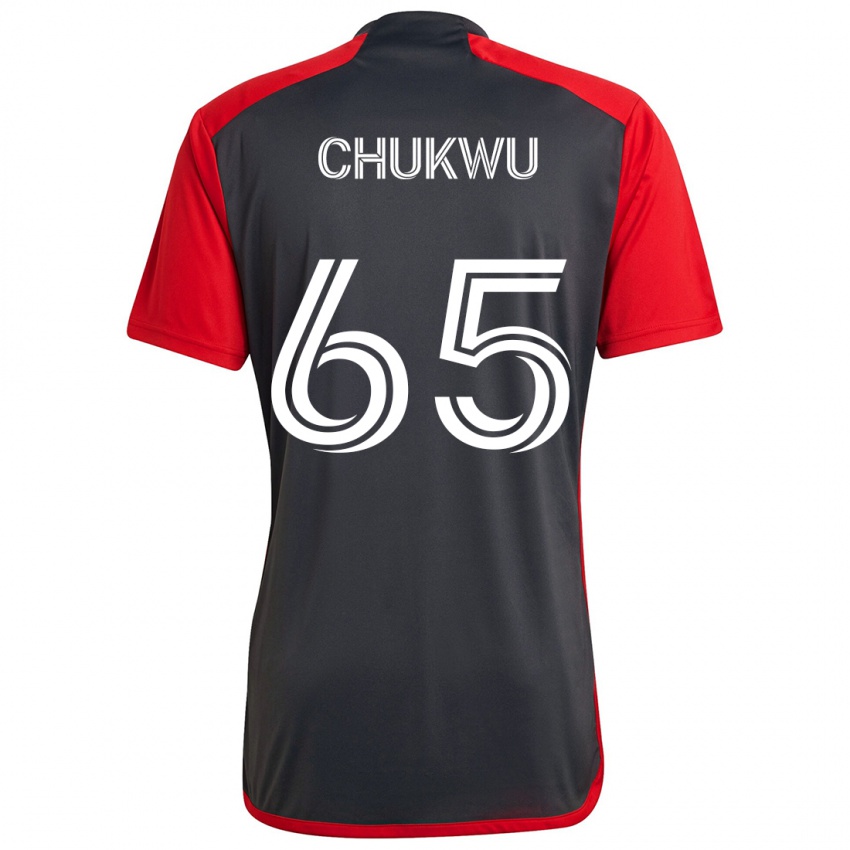 Bambino Maglia Joses Chukwu #65 Grigio Rosso Kit Gara Home 2024/25 Maglietta