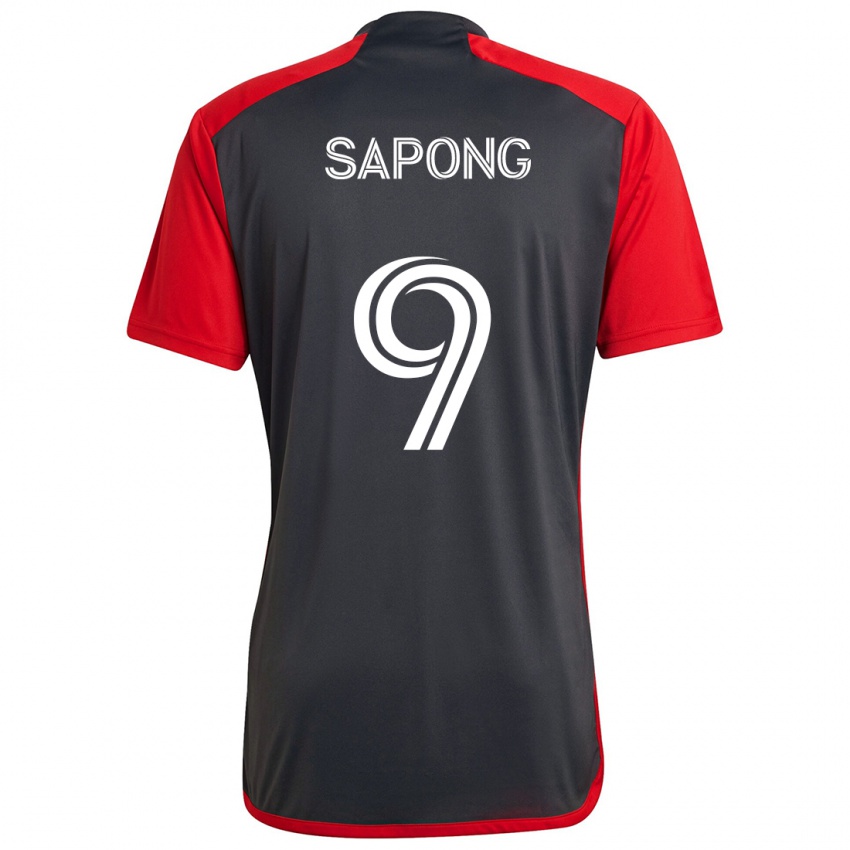 Bambino Maglia C.j. Sapong #9 Grigio Rosso Kit Gara Home 2024/25 Maglietta