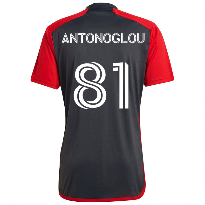 Bambino Maglia Themi Antonoglou #81 Grigio Rosso Kit Gara Home 2024/25 Maglietta