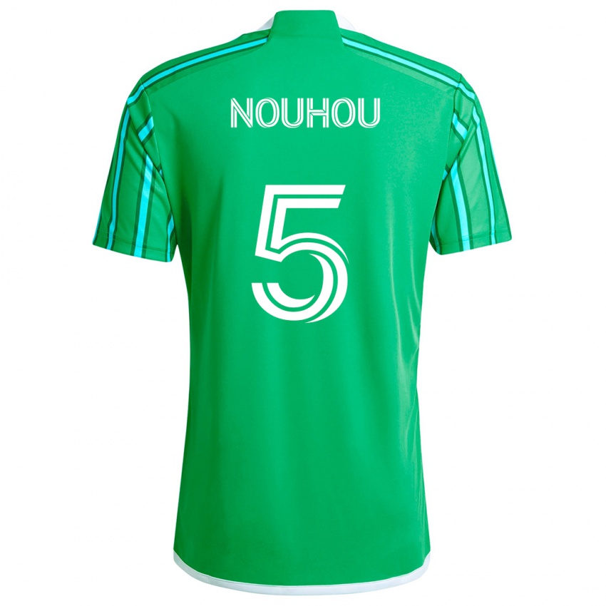 Bambino Maglia Nouhou #5 Verde Bianco Kit Gara Home 2024/25 Maglietta