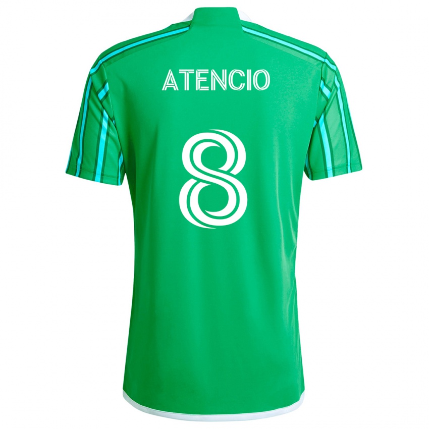 Bambino Maglia Josh Atencio #8 Verde Bianco Kit Gara Home 2024/25 Maglietta