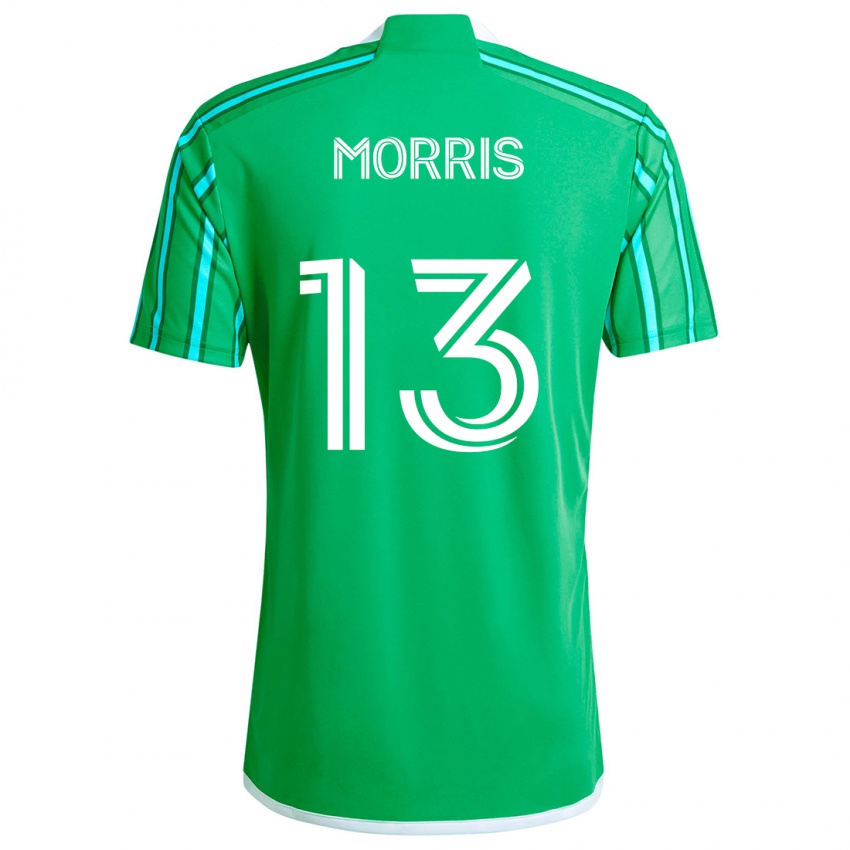 Bambino Maglia Jordan Morris #13 Verde Bianco Kit Gara Home 2024/25 Maglietta