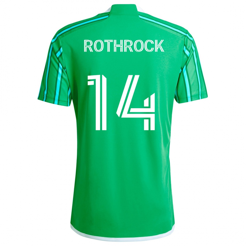 Bambino Maglia Paul Rothrock #14 Verde Bianco Kit Gara Home 2024/25 Maglietta