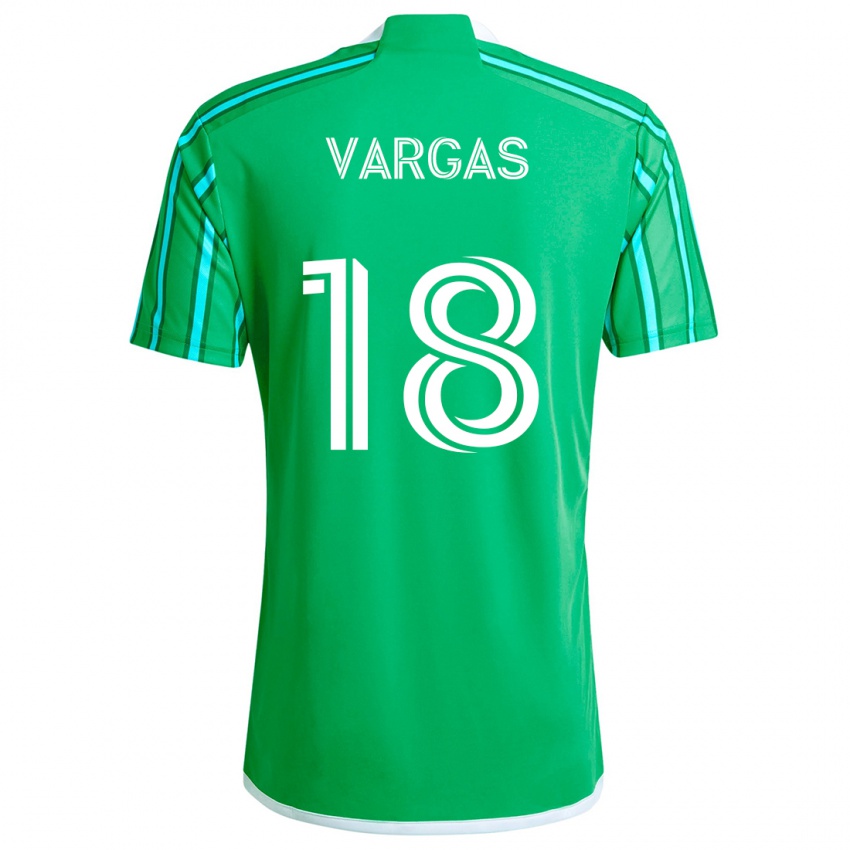 Bambino Maglia Obed Vargas #18 Verde Bianco Kit Gara Home 2024/25 Maglietta