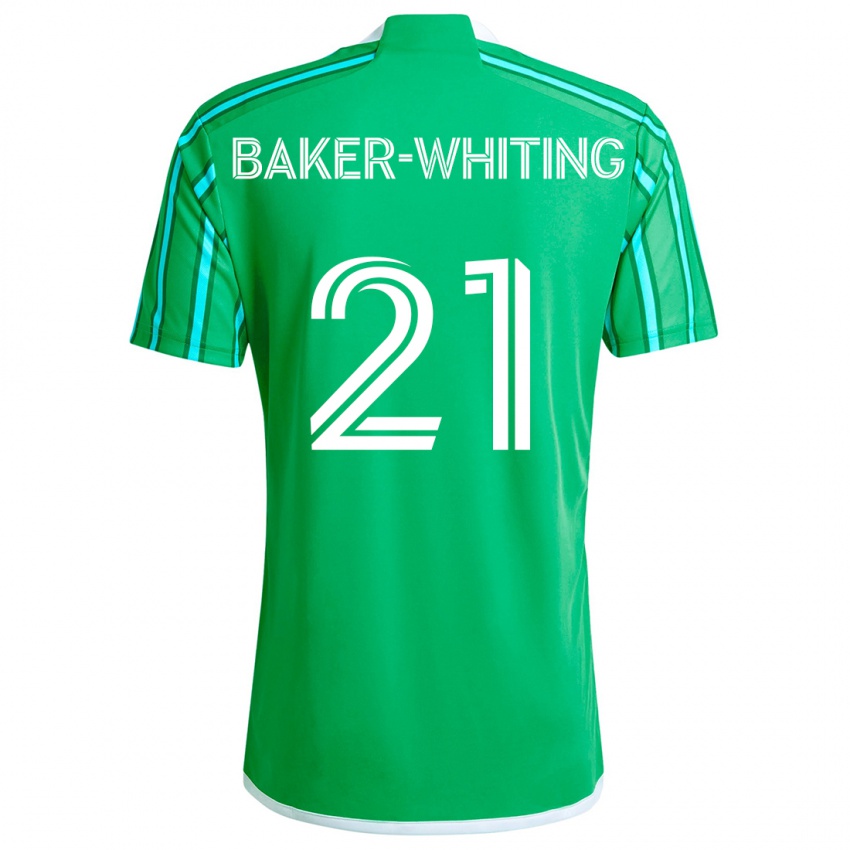 Bambino Maglia Reed Baker-Whiting #21 Verde Bianco Kit Gara Home 2024/25 Maglietta