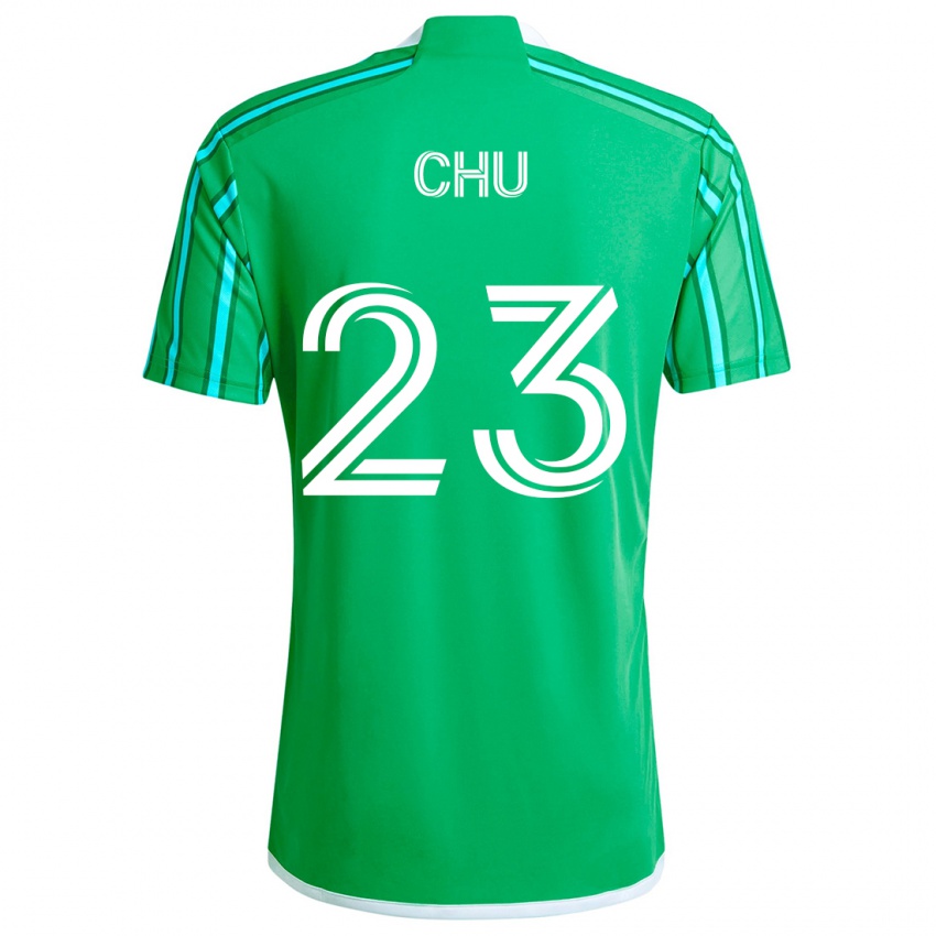 Bambino Maglia Léo Chú #23 Verde Bianco Kit Gara Home 2024/25 Maglietta