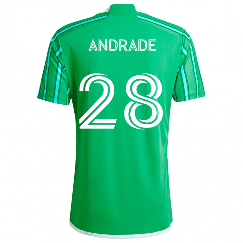 Bambino Maglia Yeimar Gómez Andrade #28 Verde Bianco Kit Gara Home 2024/25 Maglietta