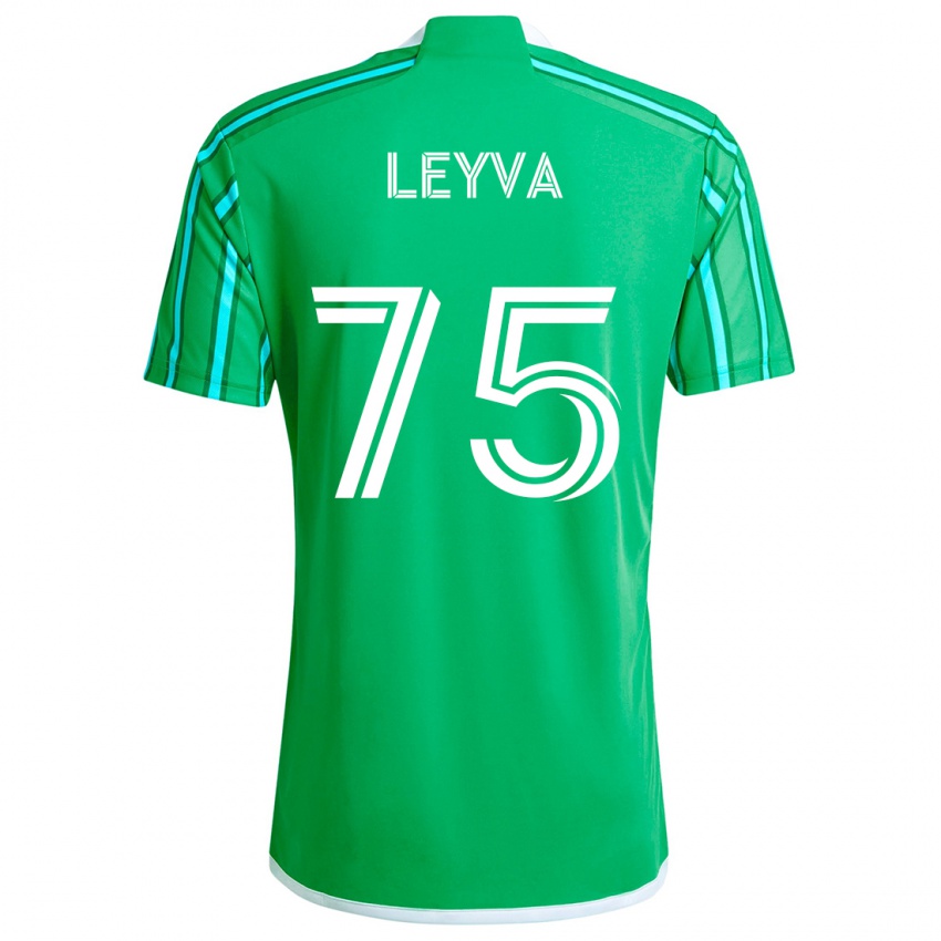 Bambino Maglia Danny Leyva #75 Verde Bianco Kit Gara Home 2024/25 Maglietta